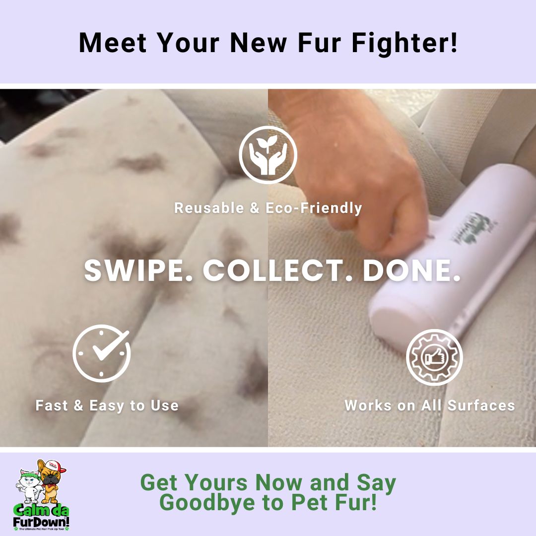 Pet Hair Pick Up Reusable Roller - Calm da Fur Down